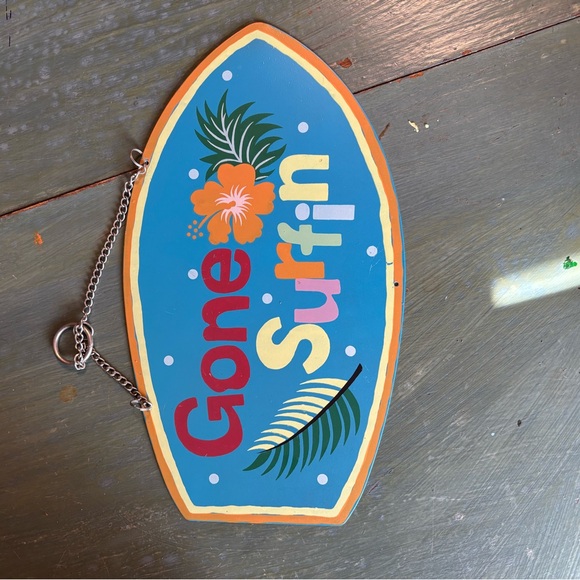 Surfboard Tiki Hanging Signs Wall Decor Set of 3 - Picture 2 of 6